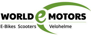 Logo: World eMotors - e-Bikes, Scooter und Velohelme